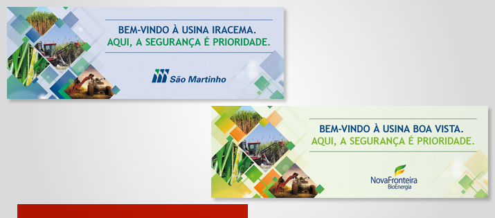 Usinas Boa Vista e Iracema ganham novos outdoors